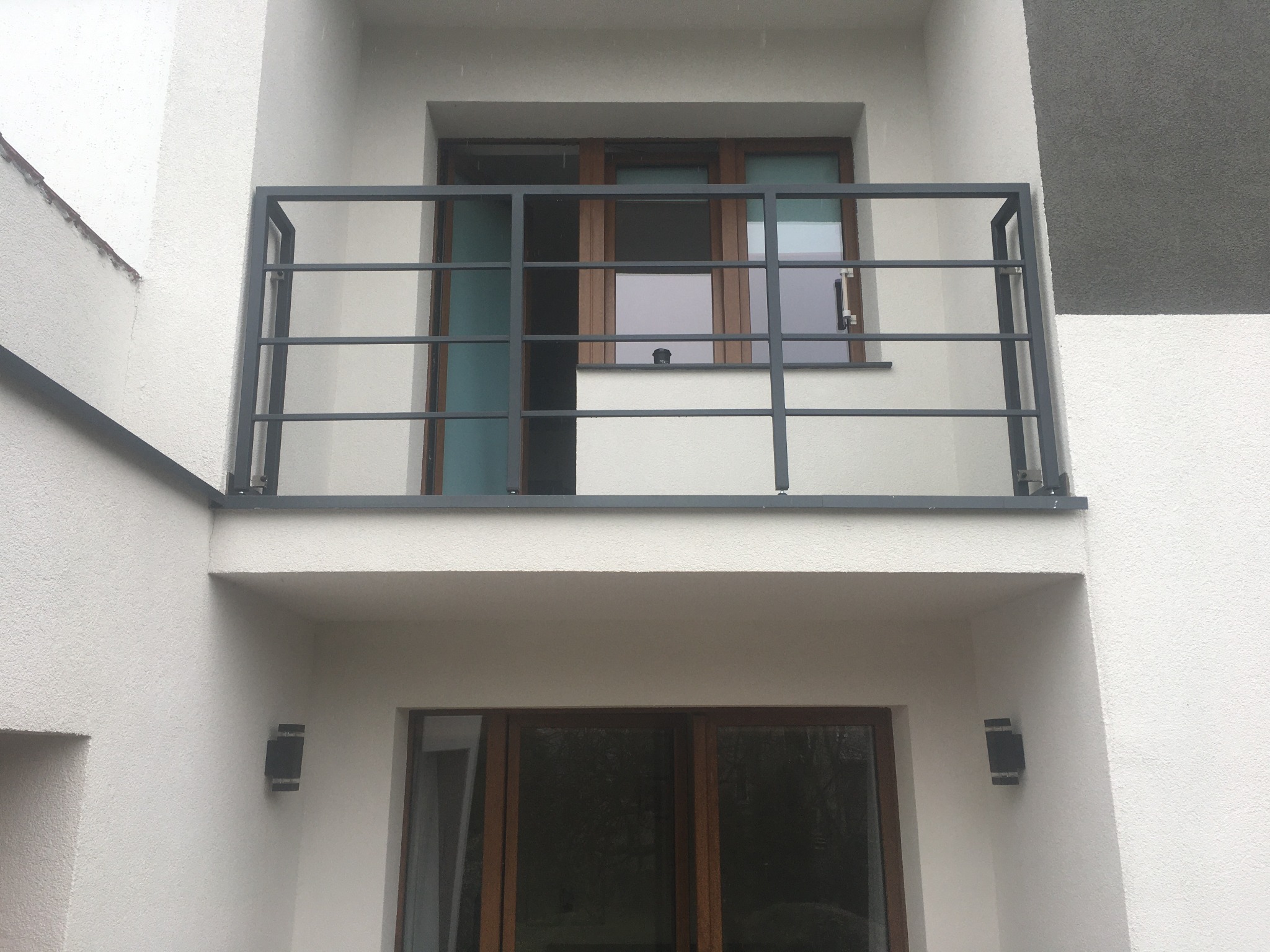 Balustrada balkonowa, antracyt, profil 40x40 i 20x20