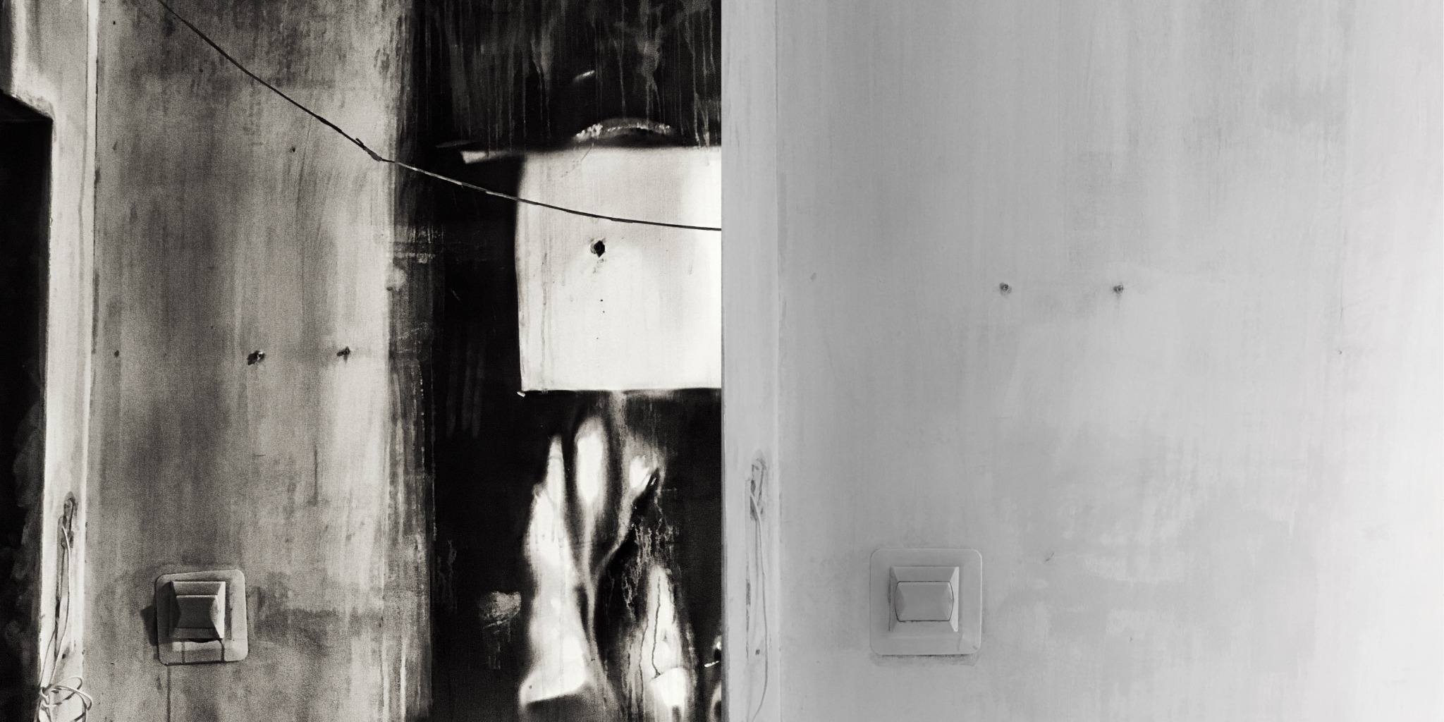 zdjęcie przed i po - sprzątanie po pożarze