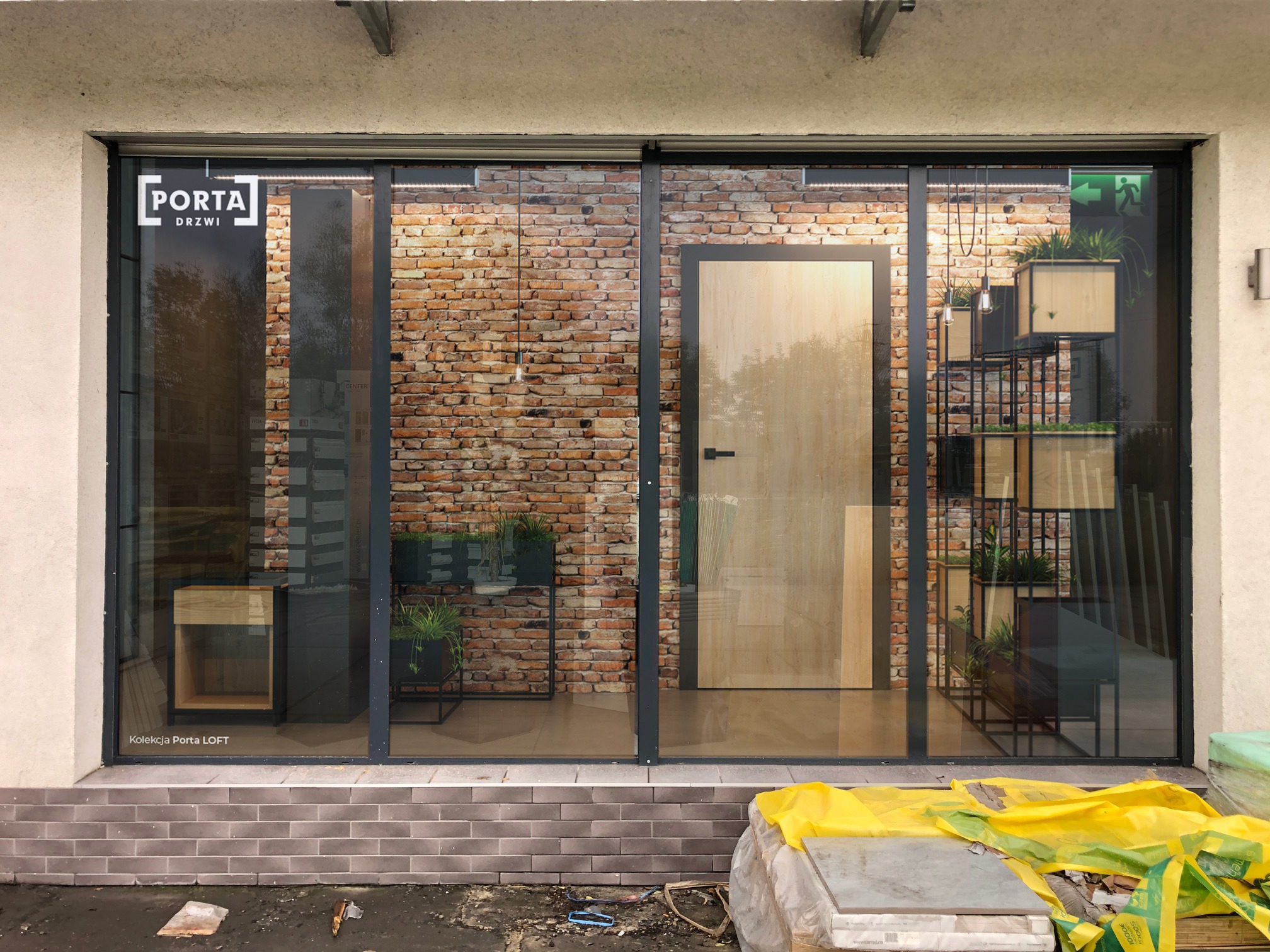 wizualizacja folii na witrynie