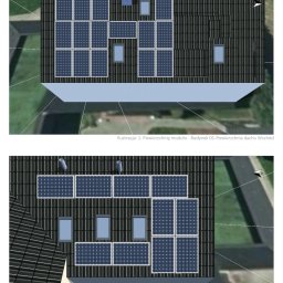 Projekt instalacji PV na dachu, następnie wykonanej u klienta. Gmina Osielsko