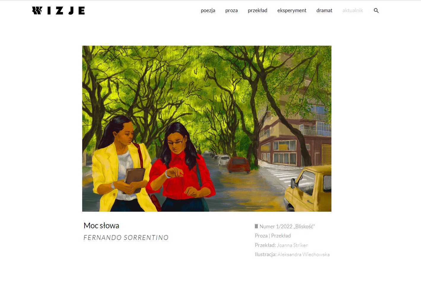 ilustracja dla magazynu WIZJE