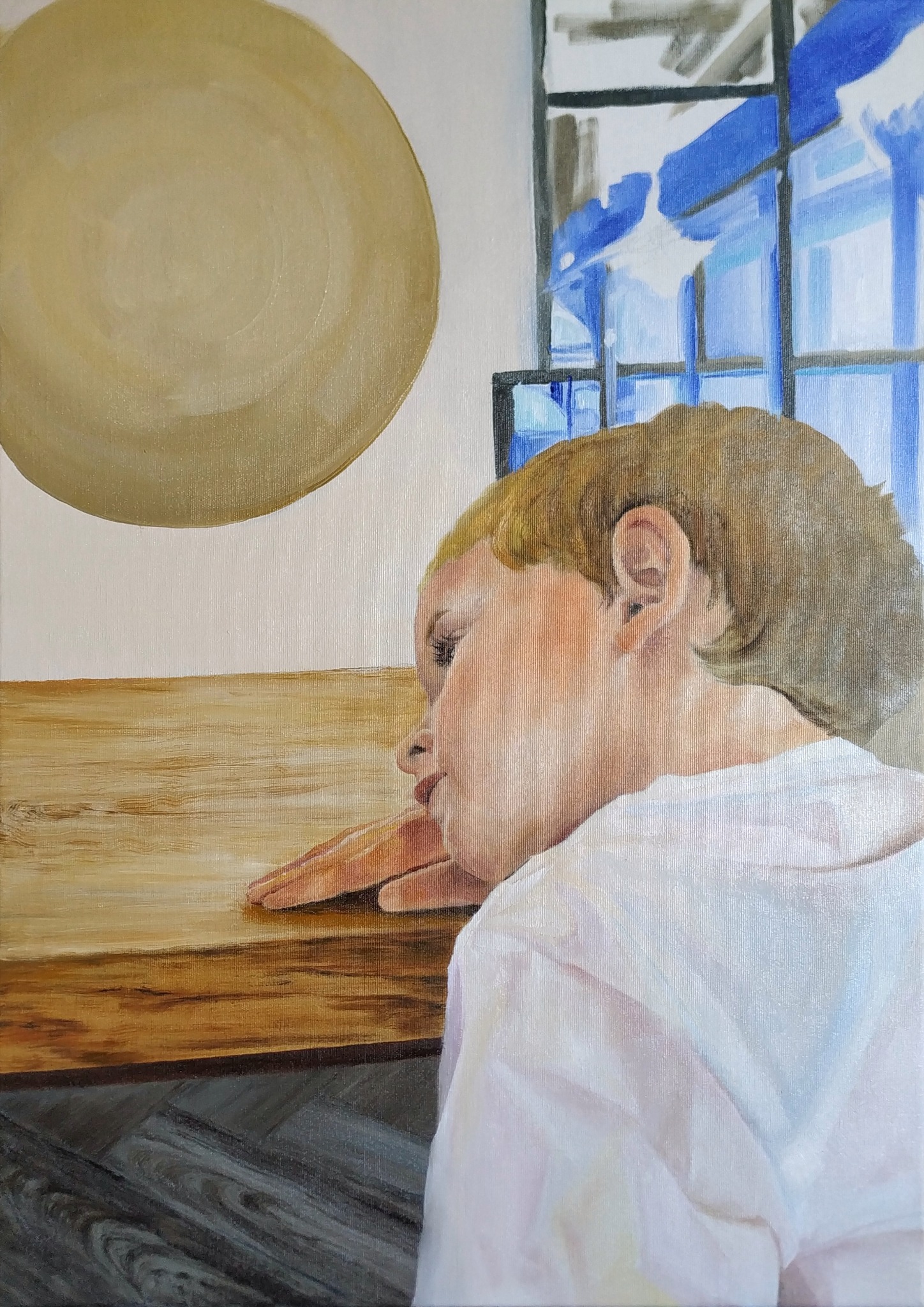 najnowszy obraz w technice olejnej, jeszcze niedokończony