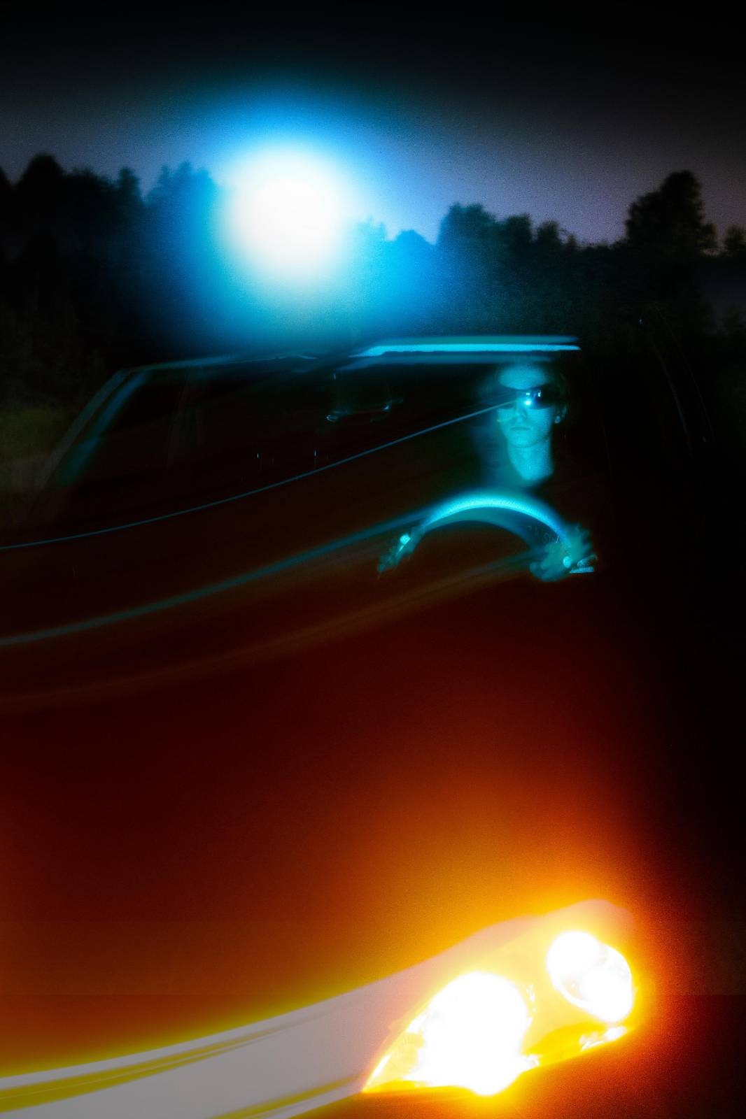 Portret, sesja w samochodzie