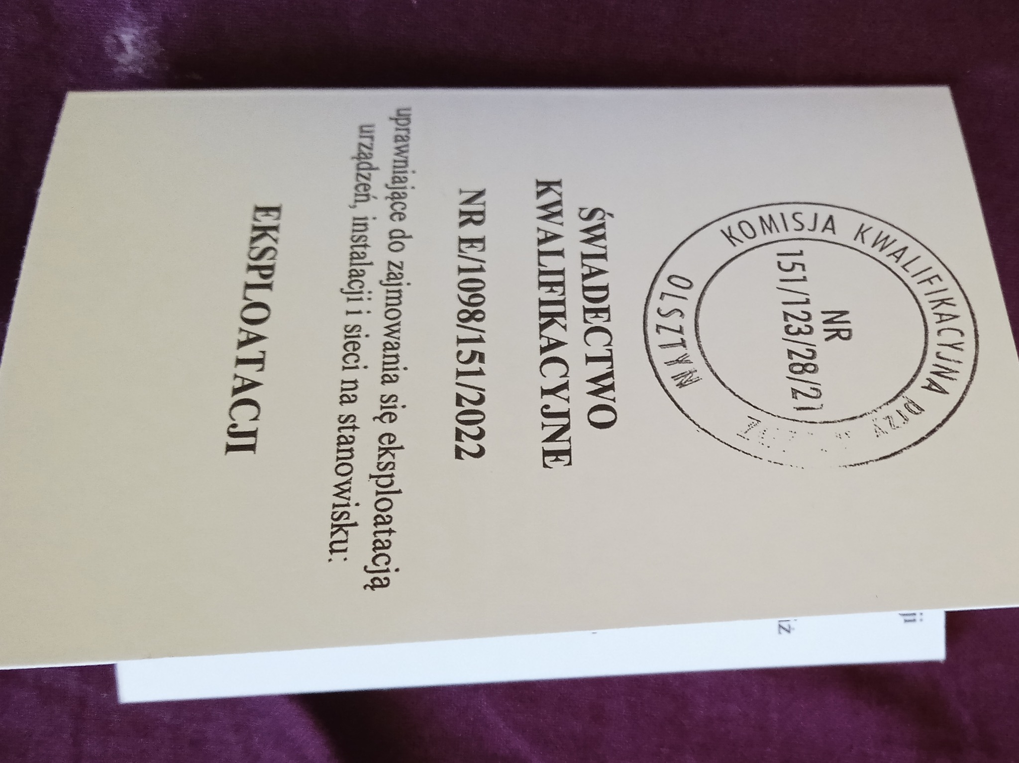 E/1098/151/2022 Wykonawstwo Pomiary Montaż Demontaż instalacji elektrycznej do 1 kV