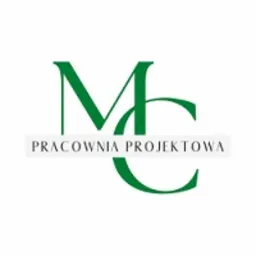 Zielone logo pracowni projektowej MC z napisem 'Pracownia Projektowa' na białym tle.