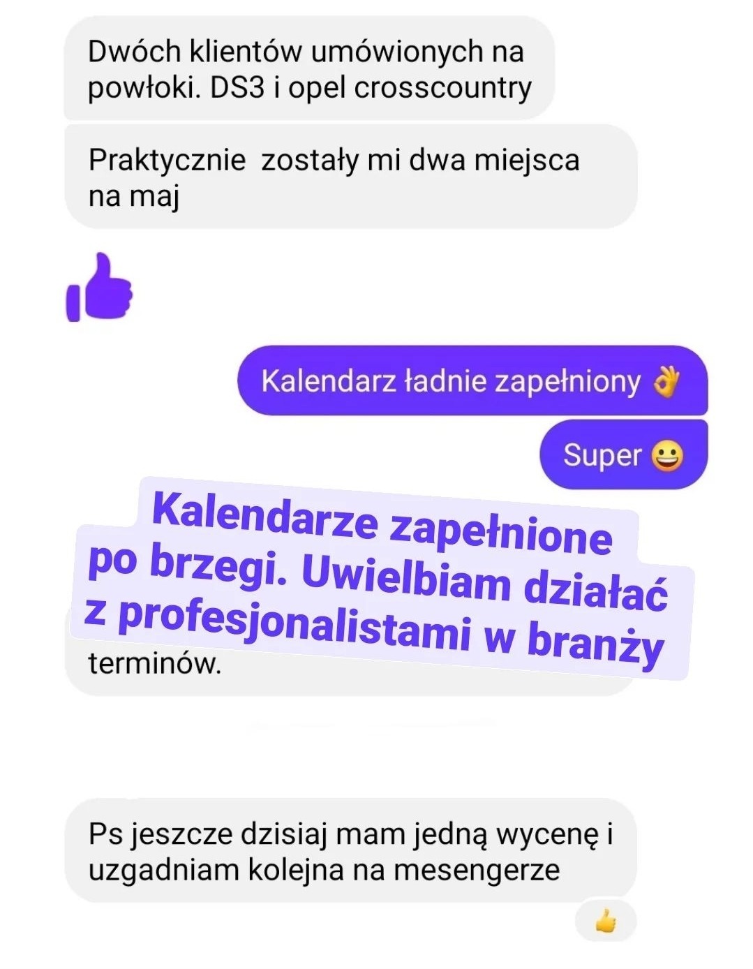 Jesteśmy w stałym kontakcie z Naszymi klientami i regularnie sprawdzamy jakie uzyskują efekty.