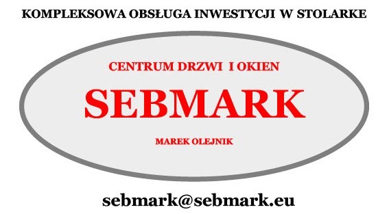 Logo firmy SEBMARK, kompleksowa obsługa inwestycji w stolarce, centrum drzwi i okien, kontakt: sebmark@sebmark.eu