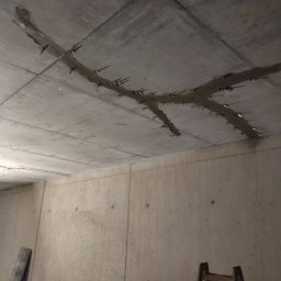 Uszczelnienie pęknięcia w stropie metodą iniekcji ciśnieniowej