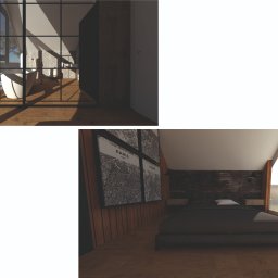 Projekt domu do 70 metrów sypialnia z łazienką