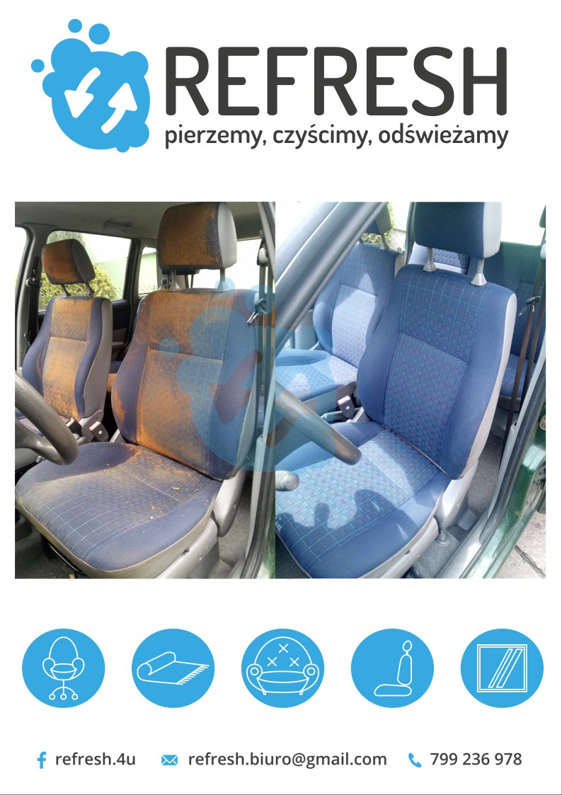 Czyszczenie tapicerki samochodowej.