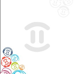 Szymon Stach - Projekt graficzny wizytówki dla Publicznego Liceum Ogólnokształcącego Nr II w Opolu, z motywem uśmiechniętych buziek w różnych kolorach.