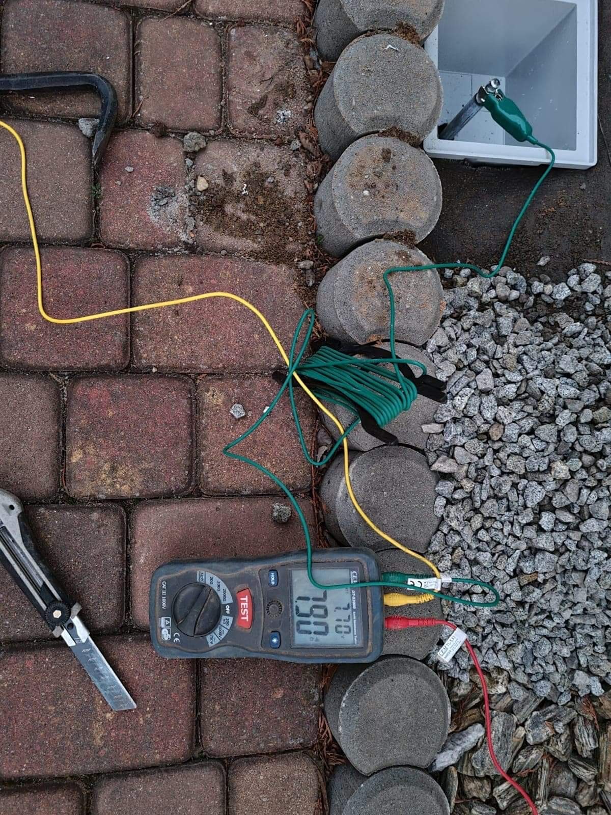 Pomiar rezystancji uziemienia - zgodnie z wymogami, poniżej 10ohm