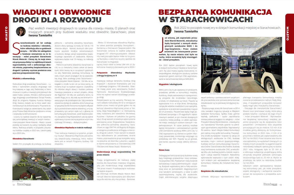 Nowe, ekologiczne autobusy miejskie MAN w zajezdni w Starachowicach, gotowe do bezpłatnej komunikacji miejskiej.