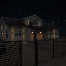 oświetlenie architektoniczne domu rodzinnego