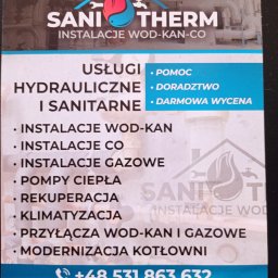 "SaniTherm " Instalacje Hydrauliczne i Sanitarne Paweł Woszczyna - Firma Wod-kan Mielec