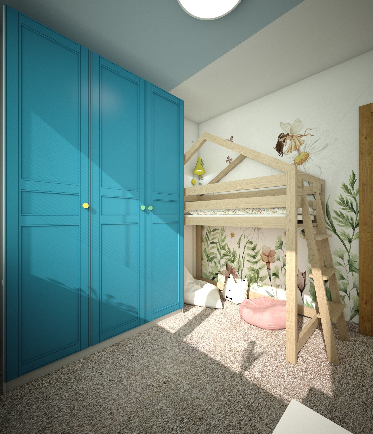 Karwiny-pokój dla dziewczynki