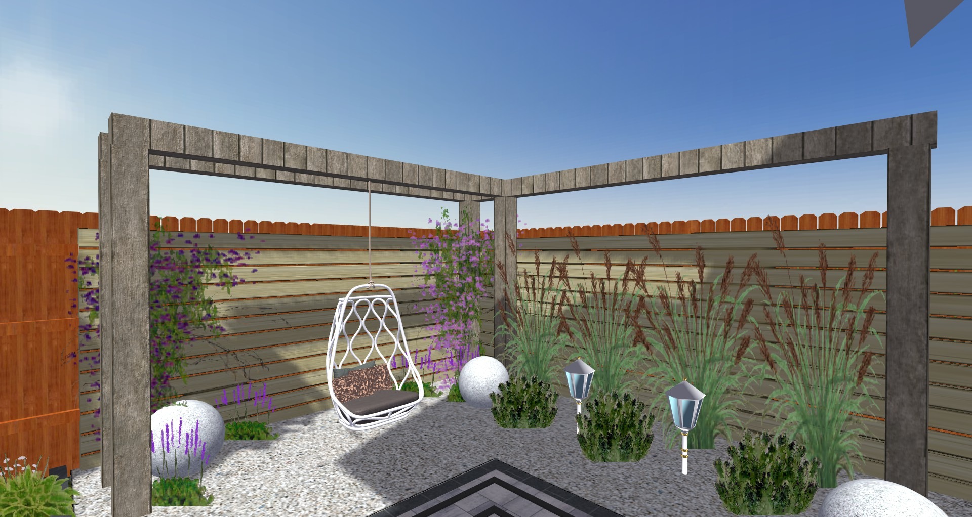 ogród przy szeregówce