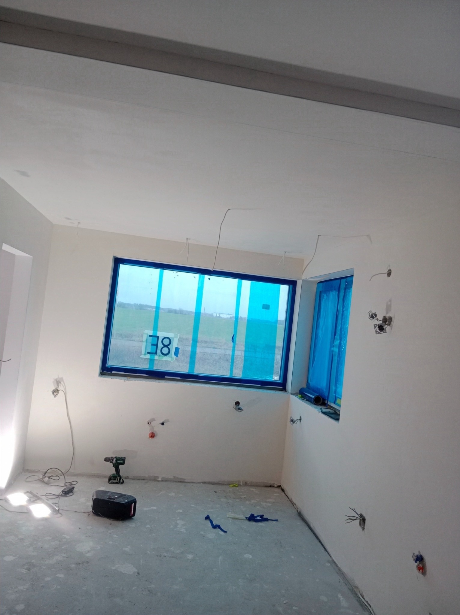 Gładź w trakcie realizacji