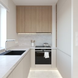 Projekt kuchni w mieszkaniu 37 m2