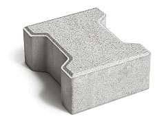 Kostka 'podwójne T' behaton,szary gr.6 cm.