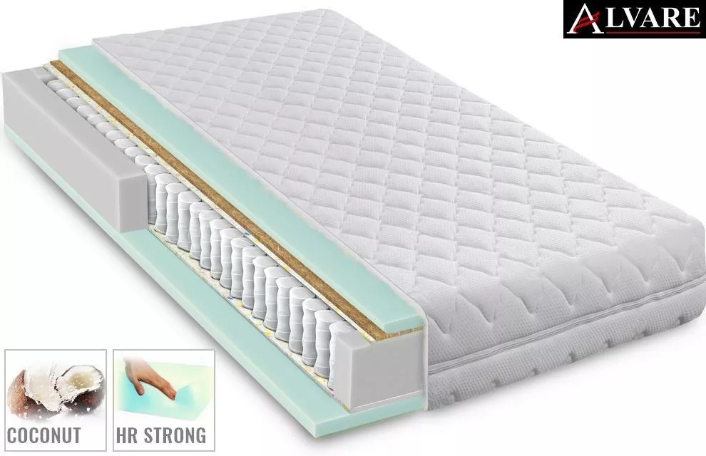 MATERAC PERFEKT Kokos - Do hoteli - Dla osób i par o puszystej (wysokiej) wadze