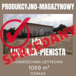 Joanna Ewa Balińska - Ogłoszenie: obiekt produkcyjno-magazynowy na sprzedaż w Łodzi, Lublinek-Pienista. Powierzchnia użytkowa 1069 m², działka 3919 m². Budynek z zewnątrz, widok z poziomu gruntu.