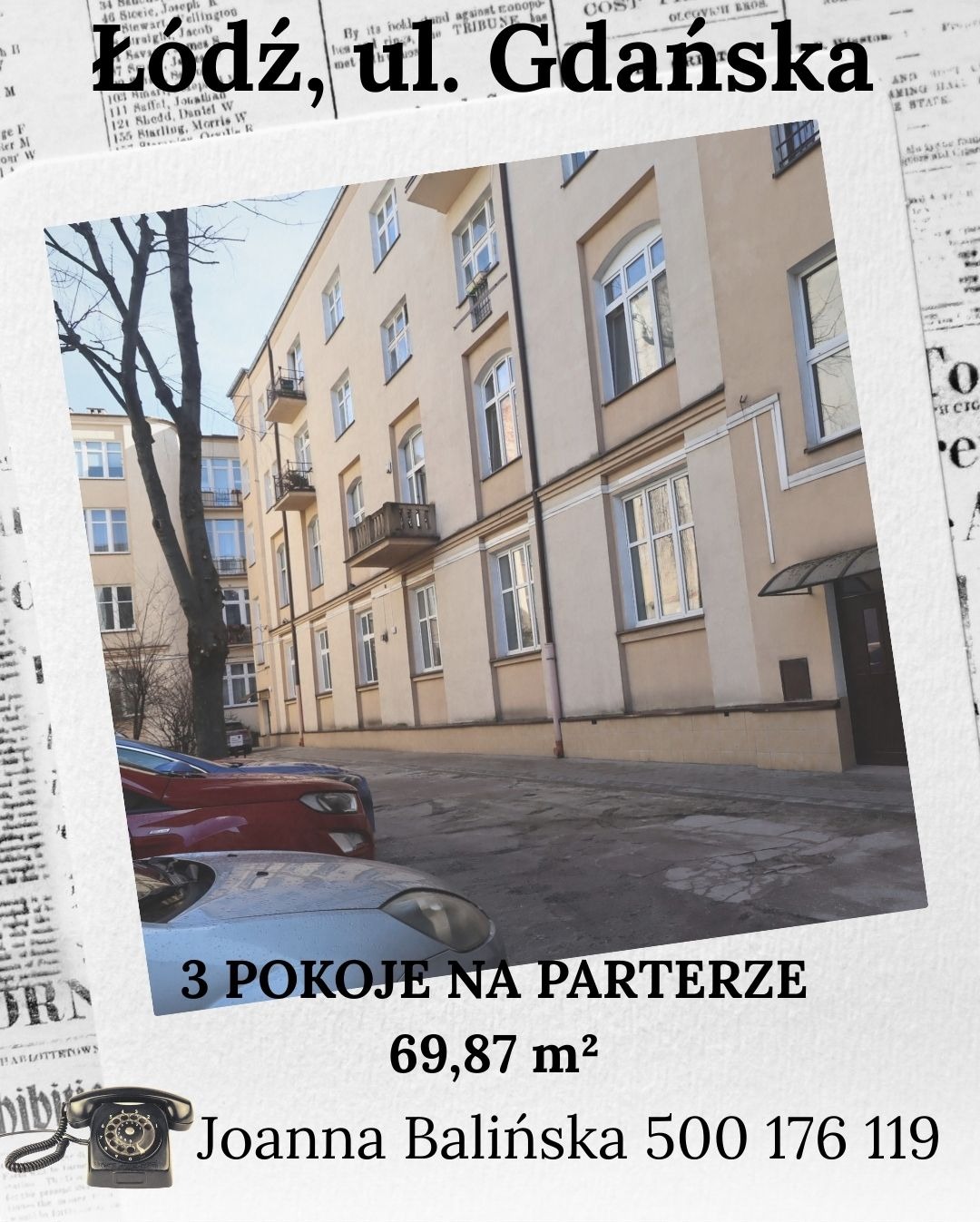 Ciche i przestronne mieszkanie w sercu Łodzi