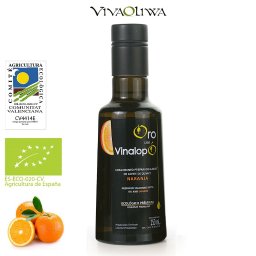 Smakowa ekologiczna oliwa extra virgin. Tłoczona z dodatkiem ekologicznych pomarańczy.