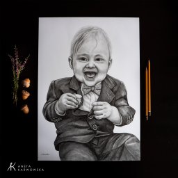 Aneta Karwowska – ArtDesign - Portret dziecka wykonany ołówkiem