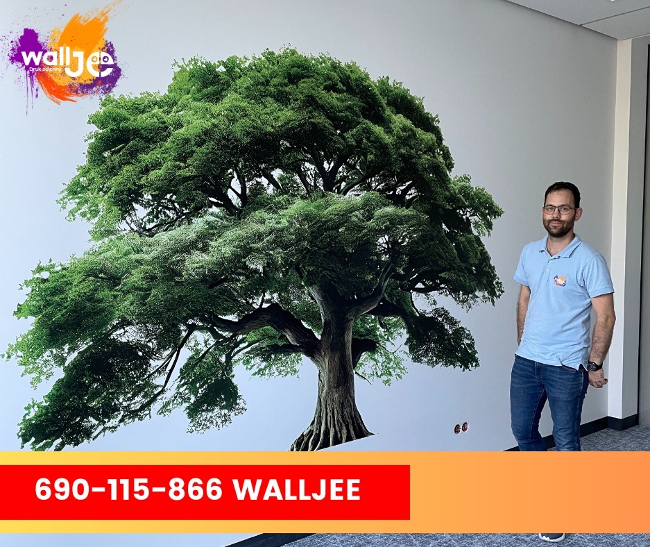 Druk ścienny drzewa dla Klientów ze Śląska.