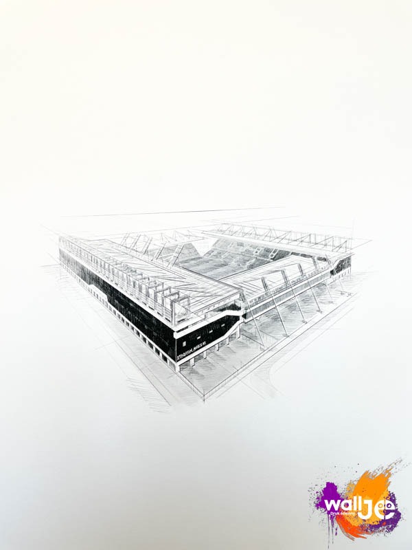 Druk ścienny szkiców.