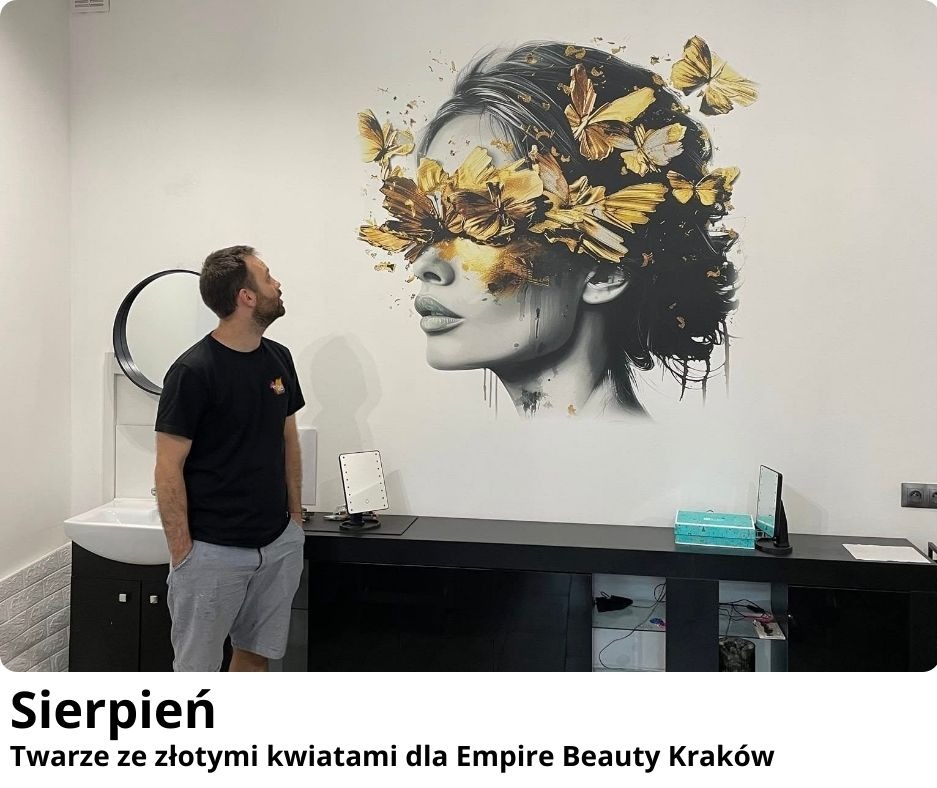 Druk ścienny dla salonu beauty