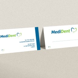 Wizytówki dla firmy MediDent

Zakres prac:
Projekt graficzny
Druk materiałów 