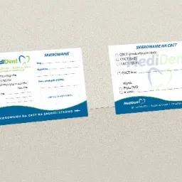 Skierowanie na bloczku dla firmy MediDent Zakres prac: Projekt graficzny Druk materiałów
