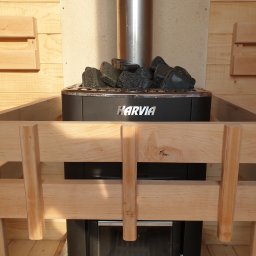 sauna ogrodowa z piecem Harvia  M2 
