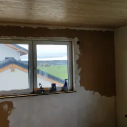 Płyty gliniane-montaż,szpachlowanie,malowanie