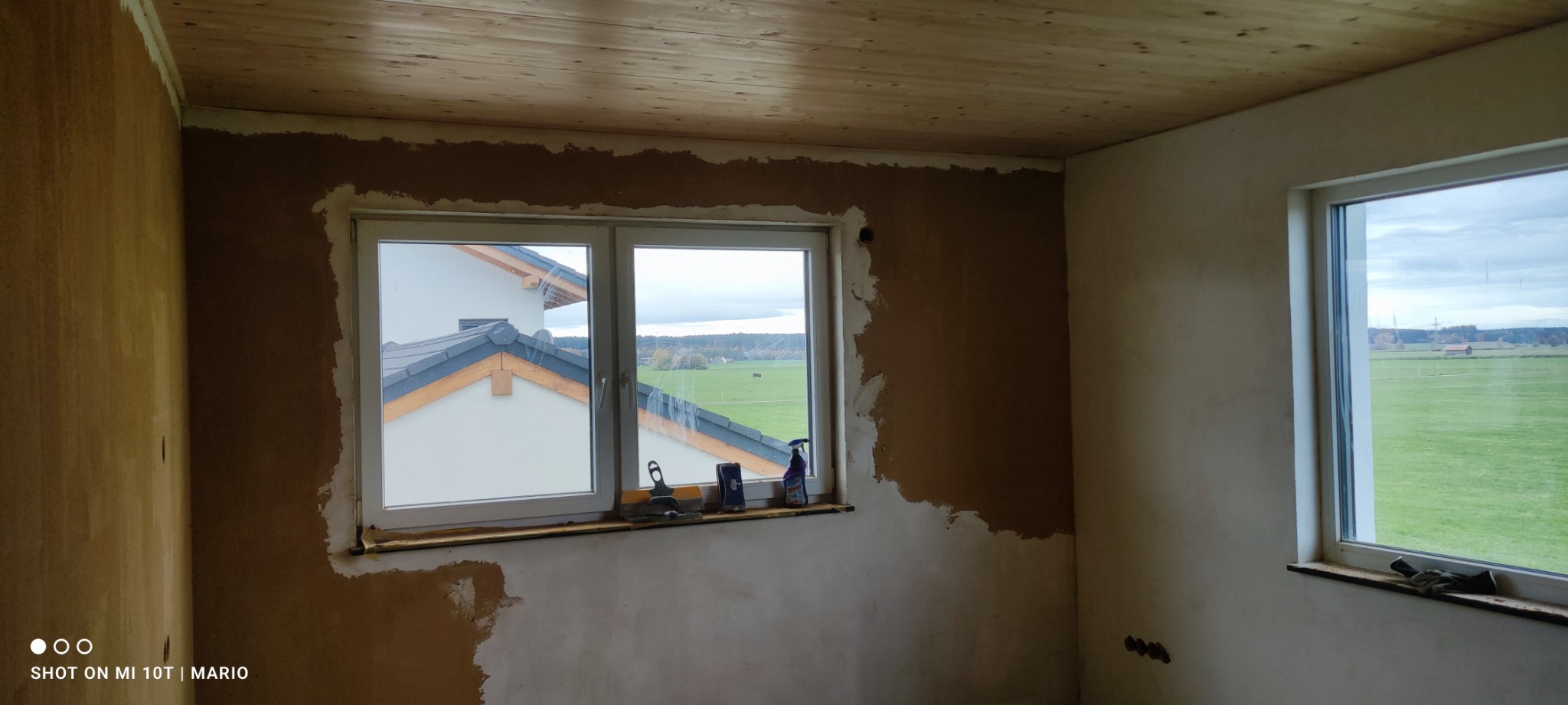 Płyty gliniane-montaż,szpachlowanie,malowanie