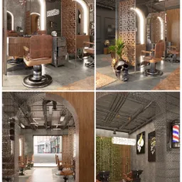 Projekt wnętrza BarberShopu.