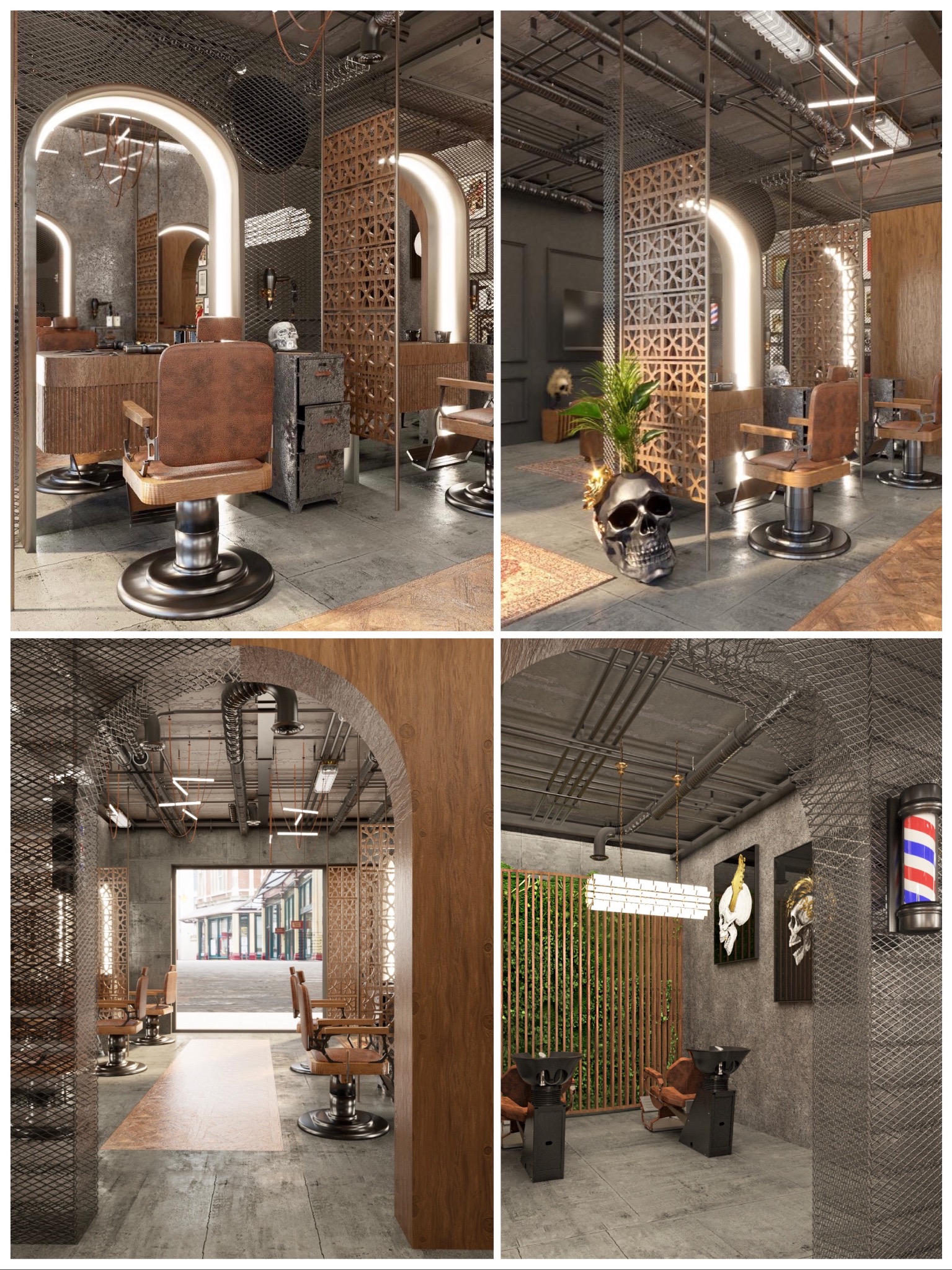 Projekt wnętrza BarberShopu.