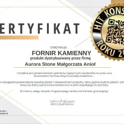 Certyfikat Fornir Kamienny Aurora Stone