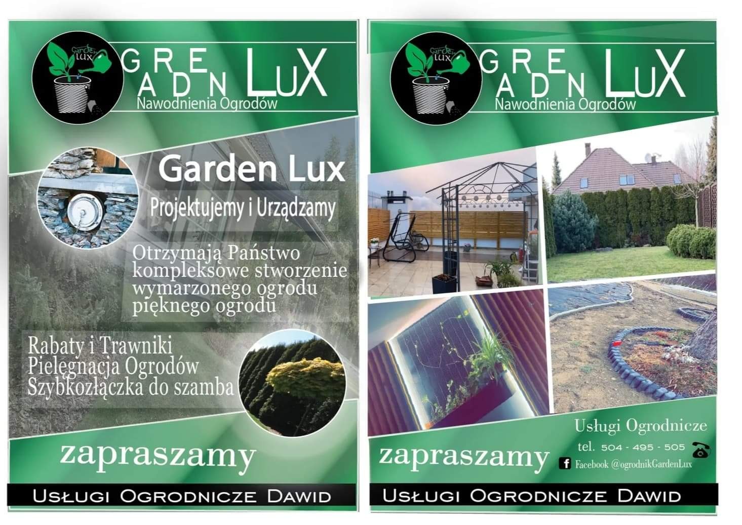 Plakat wykonany dla firmy GardenLux