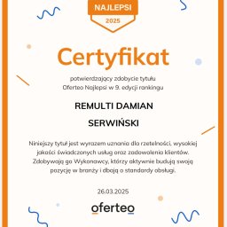 Remulti Damian Serwiński - Profesjonalny Montaż Drzwi Wejściowych Zduńska Wola