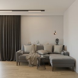 Wizualizacja salonu w mieszkaniu o powierzchni 95 m2