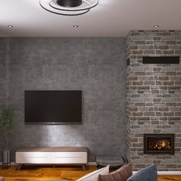 LENA MAŁA proekt.Salon z kominem