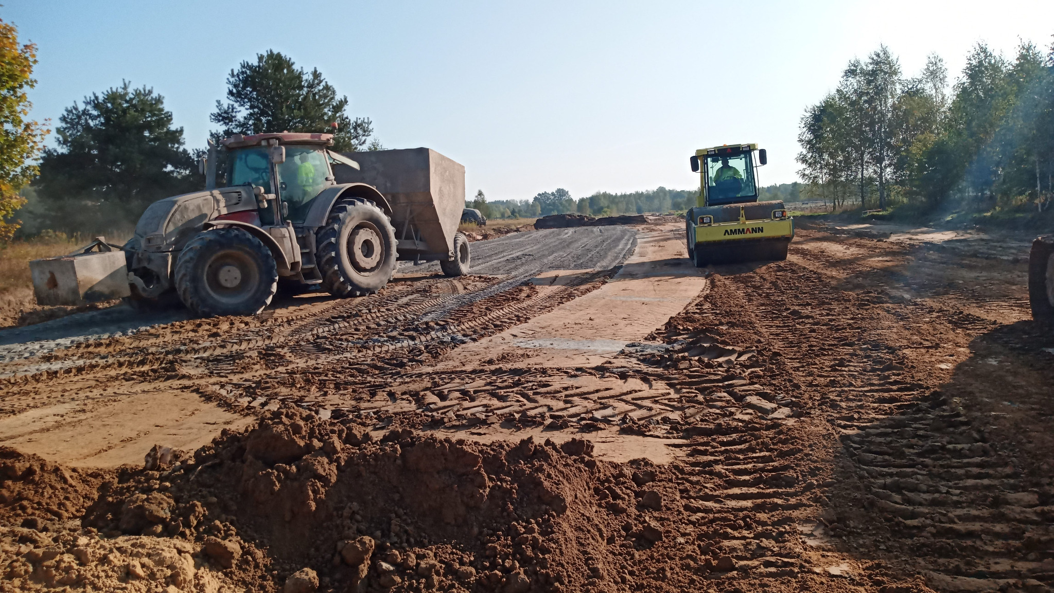 Stabilizacja gruntu spoiwem hydraulicznym.