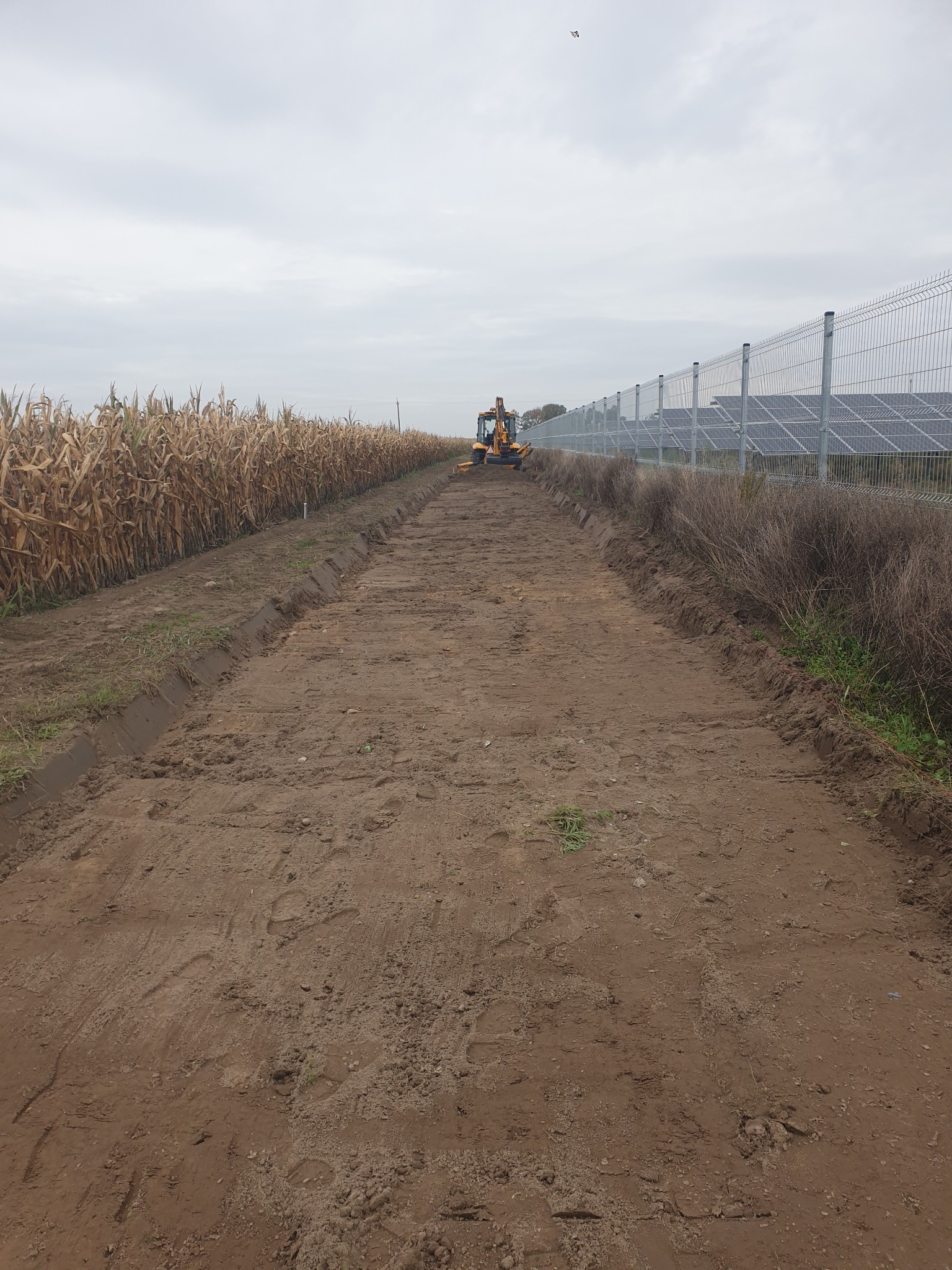 Korytowanie pod drogę z kruszywa