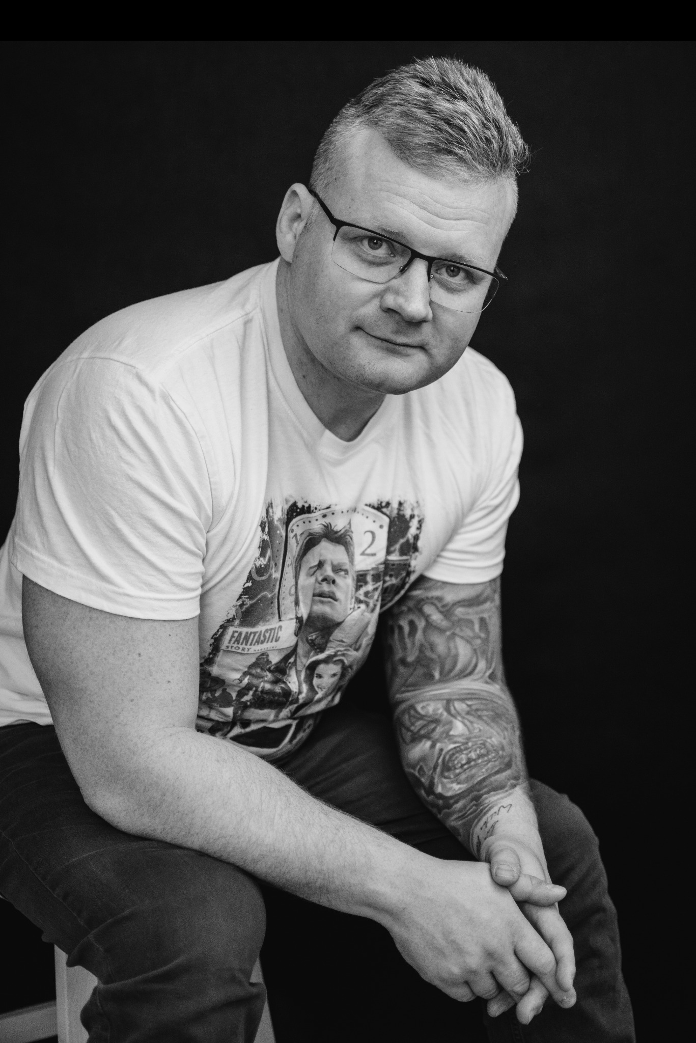 Portret czarno-biały