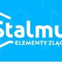 Logo firmy Stalmut Elementy Złączne na błękitnym tle.