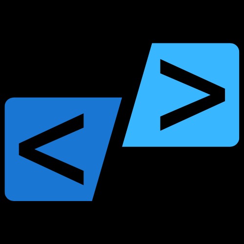 Dwa niebieskie bloki z symbolami mniejszości i większości, reprezentujące kodowanie, na czarnym tle.