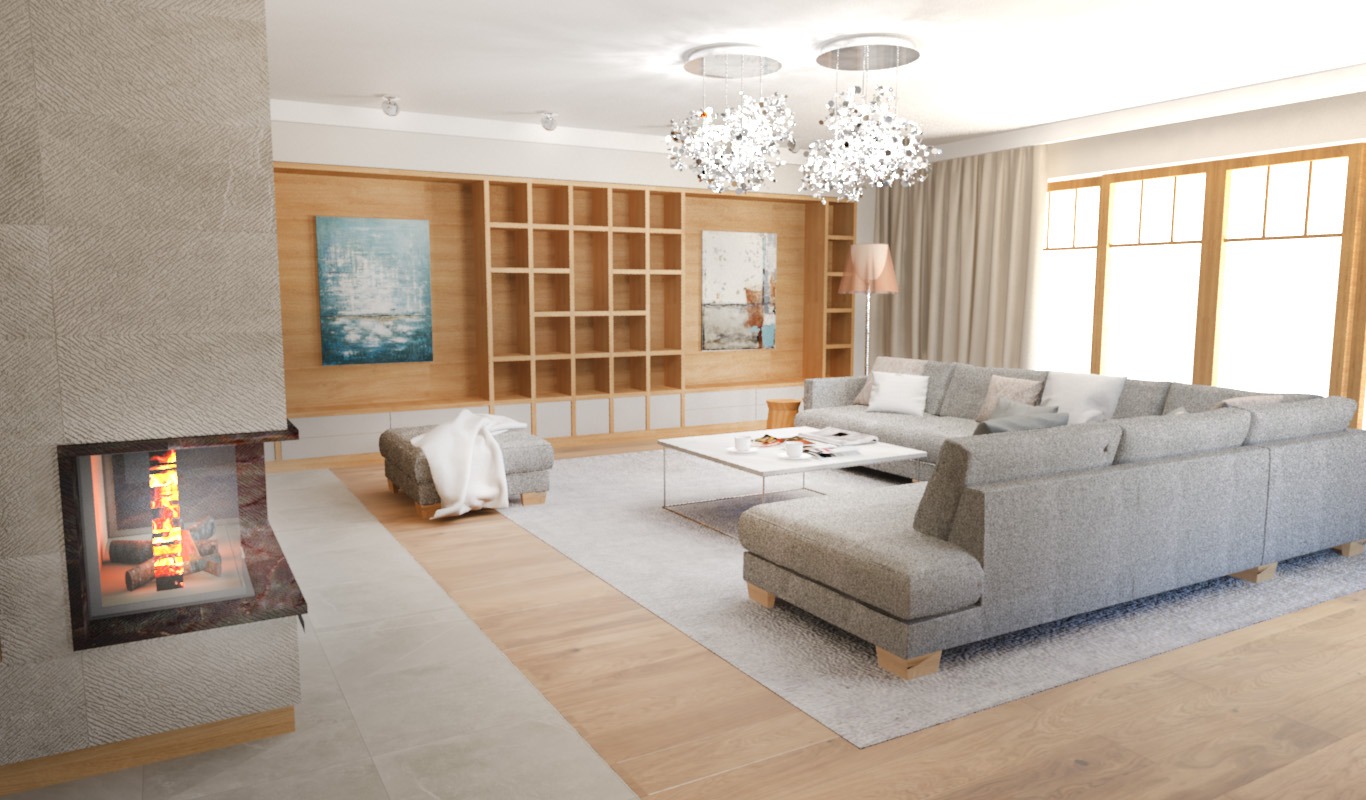 salon w eleganckiej rezydencji